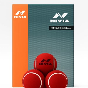 Nivia Tennis Ball (Red) heavy 126 grams – 12 Ball Pack