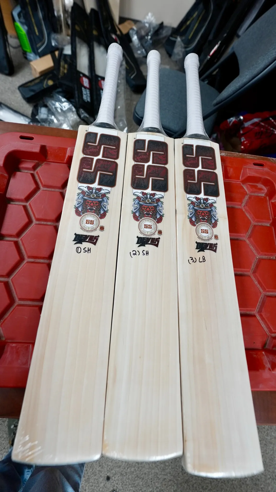 SS Devils Red Bat English Willow Cricket Bat – SH | Wholesale Price in Retail