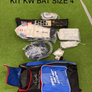 SS SKY Kashmir Willow Full Cricket Kit – JUNIOR SIZE 4 Complete Set with Bat, Pads, Gloves & Bag