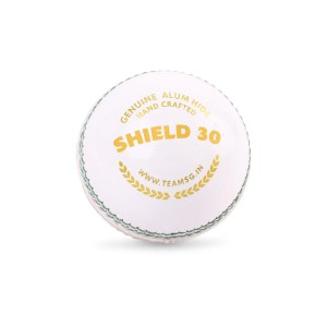 SG Shield 30 White Leather Ball