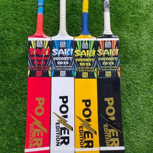 Saki Power Edition Srilankan Willow Coconut bat – Free 6 CA Speed Balls, Batting Gloves, Bat Grip & White Tape