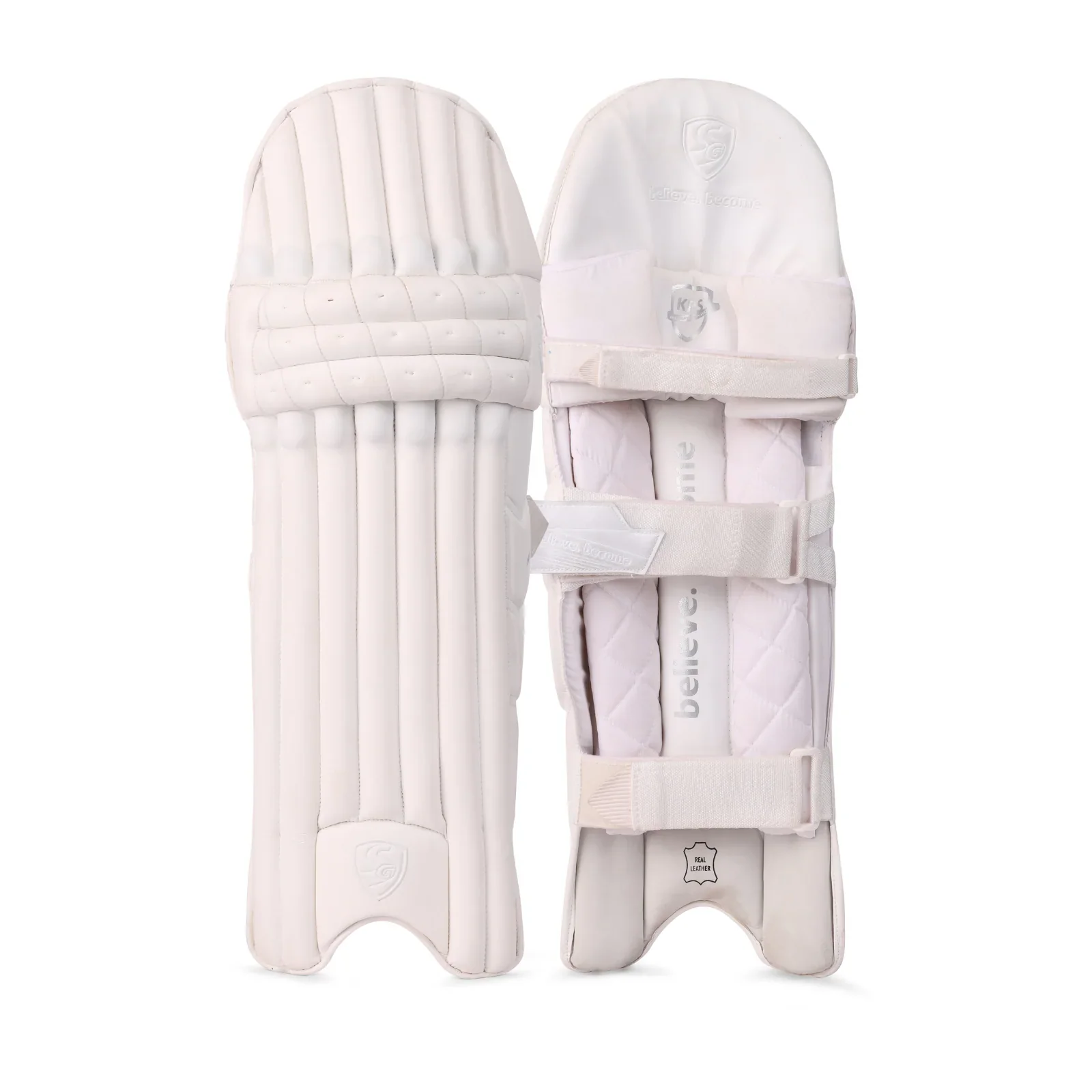 SG Hilite White Cricket Batting Leg Guard Pads