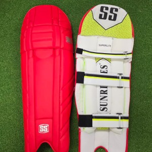 SS Superlite leg guard Batting Pads ( RED ) with free clads any colour