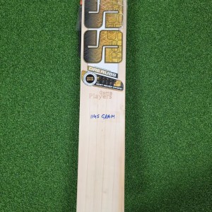 Front face view of SS Ton Gama Player D.Russel English Willow Cricket Bat with 1145g weight mark at Alberta Cricket Store