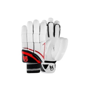 Side view profile of white and blue SS Premium cricket abdominal guard showing contoured ergonomic shape